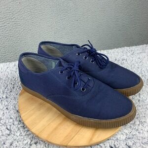 Chrome Truk Pro Urban Bike Shoes Mens 12 Navy/Gum Canvas Lace Up Sneaker Cycling